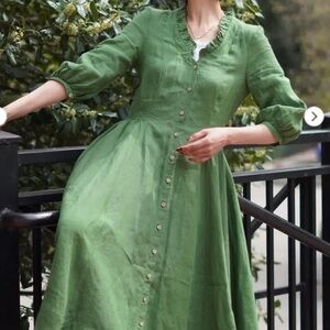 Son de Flor Ophelia Dress Green Medium